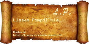 Lissem Pompónia névjegykártya